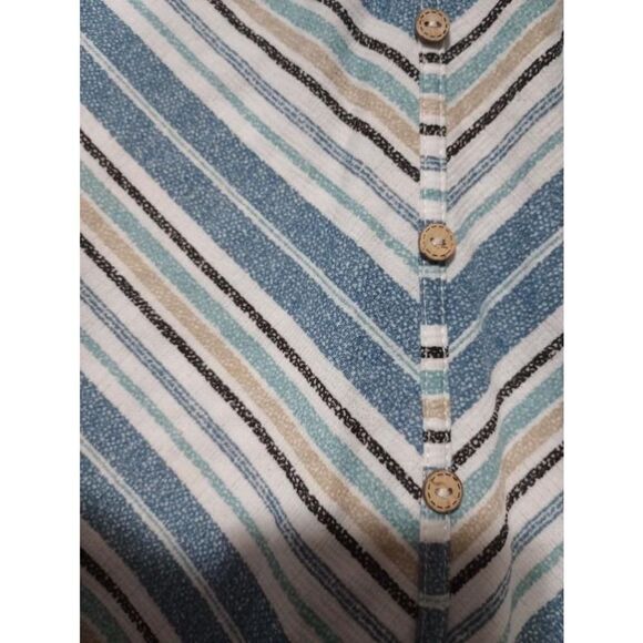 Ivy Ridge Shirt Ladies Medium‎ Blue Striped Button design - Picture 4 of 8